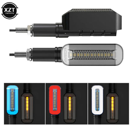 2Pc Turn Signal LED Light Motorcycle Stop Signal DRL Flowing Water Flashing 2 in 1 Blinker Tail Accessory Lamps New