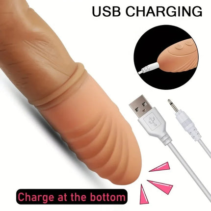 G-spot vibrator, Realistic Finger vibrator with heat, and realistic silicone clitoral stimulation pseudovaginal vibrator