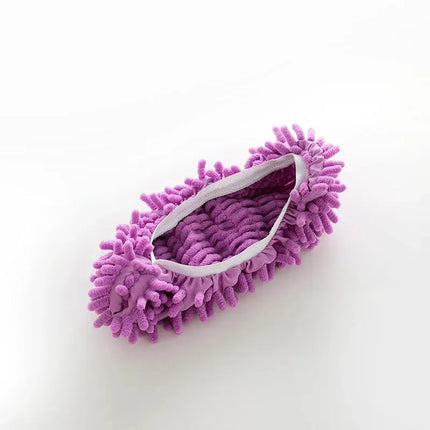 2pcs Dust Cleaner Grazing Slippers House Bathroom Floor Cleaning Mop Slipper Lazy Shoes Cover Chenille Duster Cloth