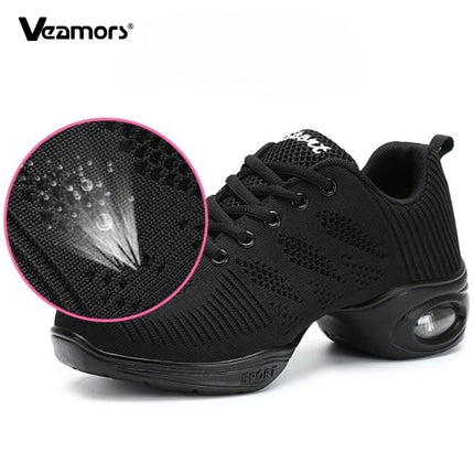 Women Dance Shoes Jazz Ballroom Dancing Comfortable Lady PU Soft Outsole Training Breathable Modern Tango Dance Sneakers