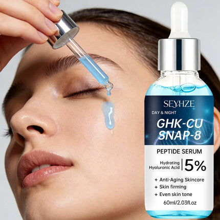 SEYHZE Blue Copper Peptide Essence Liquid 40ml/60ml Skin Tightening Lifting Uniform Skin Tone Deep Hydration Oil Control Moistur