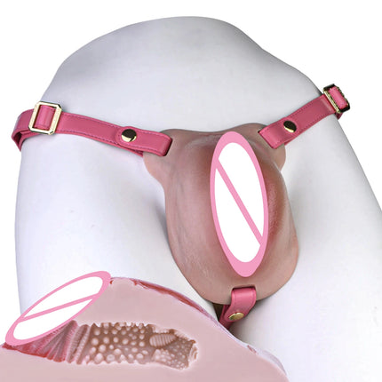 FAAK Male Hiding gaff Panties Male to Female Sex Toy Pads Strapon Insertable  Silicone Fake Vagina Clitoris Pads For Transgende