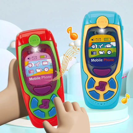 Music Mobile Phone Toy for Kids, Puzzle Early Education Electric Telephone with Lights and Music Gifts for Boys and Girls