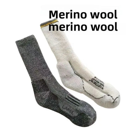 100% Merino Wool Socks Mid-Calf Men's Socks Absorbent Business Autumn Winter Warm Breathable Casual Socks Home Direct Supply