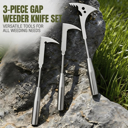 Manual Stainless Steel Weed Puller L Shaped Garden Hand Tool Efficient Weed Remover for Lawn Patio Yard