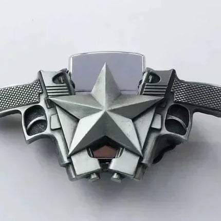 Creative Men's Belt Lighter Metal Belt Buckle Small Tool Cigarette Accessories Personalized Fashion Smoking Gift