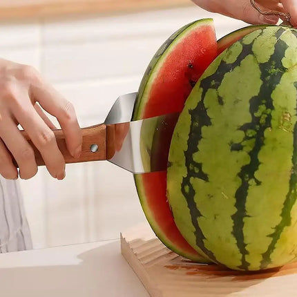Stainless Steel Watermelon Slicer Handheld Thicken Melon Cutting Tool Fast Cutting Convenient Fruit Cutter Camping Party