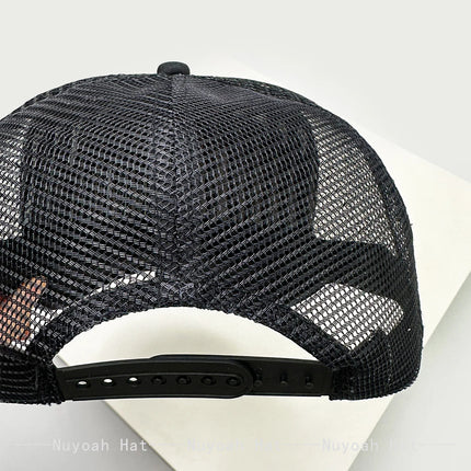 New Unisex Japanese 3D Printed Letter Baseball Hats Sunshade Personal Breathable Hip-hop Trucker Caps Color Block Versatile Mesh