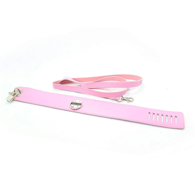 Sexy Collar And Steel Leash Leather Bdsm Fetish Bondage Restraints Adult Game Collars Sex Toys Slave Erotic Neck Ring products