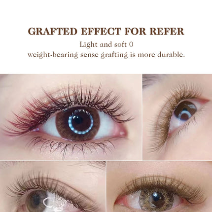 NATUHANA Caramel Colored Lashes Extension Individual Faux Mink Colour False Eyelashes Brown Teal Mocha Lashes For Makeup Tools