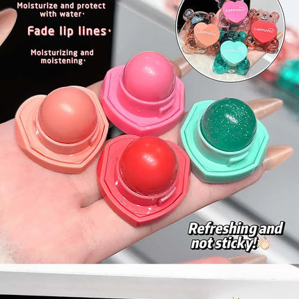 Cappuvini Soft and Cute Bear Lip Balm Moisturizing and Hydrating, Reduces Lip Lines, Non-Greasy, Limited Edition for Christmas and Halloween, Autumn and Winter Lip Care.
