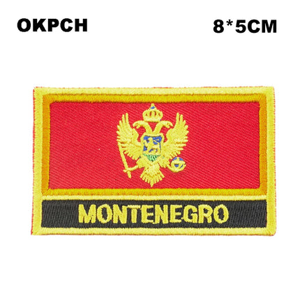 Dominican Rep. Flag Embroidery Patches Iron on Saw on Transfer patches Sewing Applications for Clothes in Home&Garden
