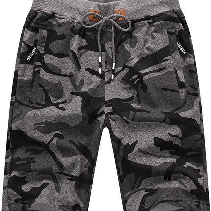 Drawstring Men's Cotton Shorts, Cozy Fit Slim Elastic Sports Shorts Man Casual Running Trendy Sweatpants Male Clothing