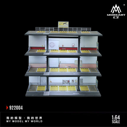 TimeMicro&MoreArt 1:64 Japanese three-storey parking building garage storage display scene - stock - fast delivery