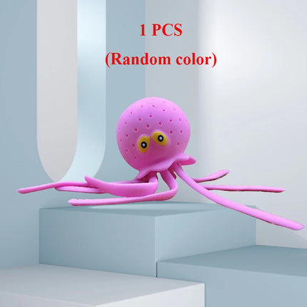 Children's Sensory Floating Water Squeeze Bath Octopus Stress Relief Toy, Suitable For Summer Swimming Pool And Bath Play