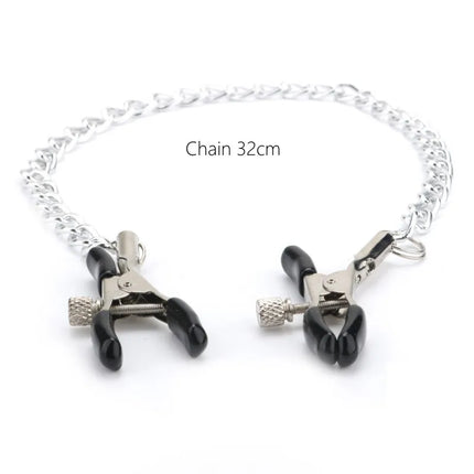 Erotic Gadgets Chain Metal Nipple Milke Clamps with Shibari Weight Ball for Couple Bdsm Binding Breast Stimulate Flirt Sex Toys