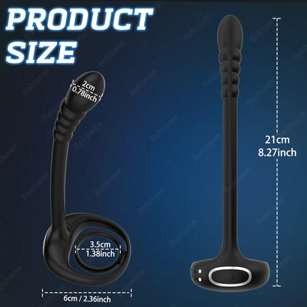 Prostate Massager Cock Ring Sex Toys for Men Vibrating Cock Ring Stimulator Remote Control Anal Butt Plug Vibrators for Men
