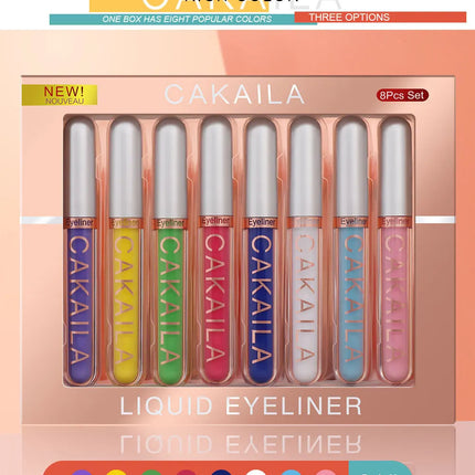 Liquid Eyeliner 8pc/set | Matte Glitter | Waterproof Sweat-Proof Ultra-Fine Quick-Dry | Smooth Precise Smudge-Proof Shimmer Y2K