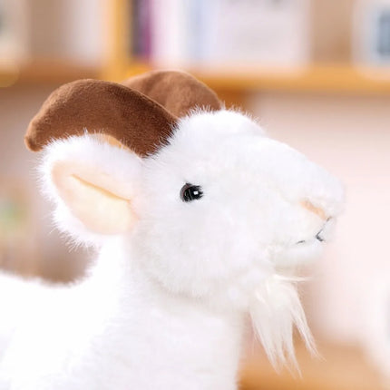 Cute 18/30cm Baby Goat Plush Doll Horned Sheep PP Cotton Doll Toys Soft Fluffy Baby Goat Keychain for Kids and Adults
