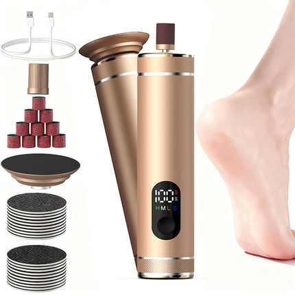 aluminum alloy 2-in-1 Foot and Hand Electric Care Tools, Electric Callus Remover, Electric Food Grinder with Gifts box