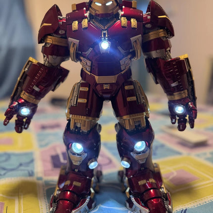 ZD Toys  Avengers Iron Man MK44 Hulkbuster Action Figure LED 1/10 36cm Tony Stark  Anniversary Memorial Model Collections Gift