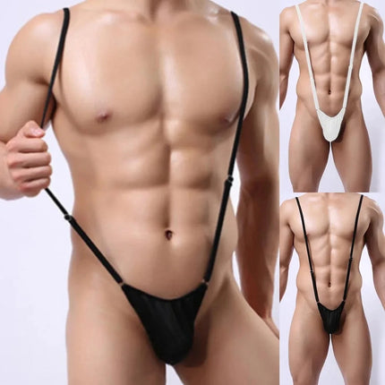 Men's Sexy Strap Underwear Male Thong Mankini Men Leotard Thongs Man Body Costume Bodysuit Stage Perform Bandage Lingerie