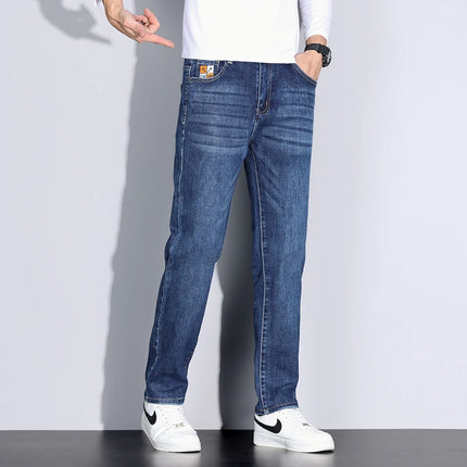 Big Tall Clothes Men's Jeans Extral Long Leg Length Straight Denim Pant Male Lengthened Trouser Slim Thin 190cm 200 Cm 120cm 110