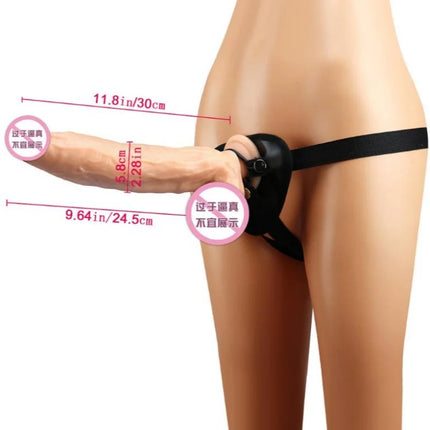 Wearable Strapon Penis Realistic Anal Dildo Vaginal G Spot Stimulator Big Dick Strap on Buttplug Adult Sex Toy for Women Lesbian