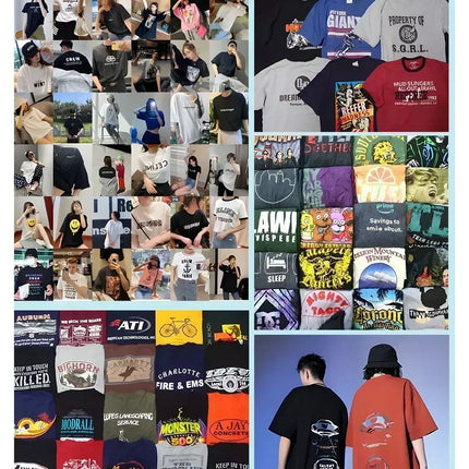 Color Painting Style Breathable Cotton Round Neck Tee Minimalist Design Lightweight Fabric Unisex Basic T Shirt Men's T-shirt