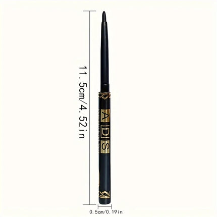 2pcs Black Eyeliner Pencils - Waterproof, Sweatproof, Smudge-Proof, Easy to Rotate for Perfect Eye Makeup
