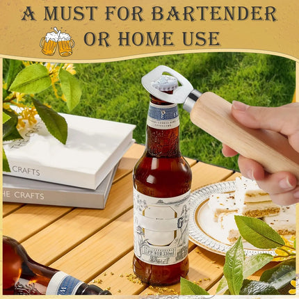 1-30PCS Stainless Steel Wooden Bottle Opener For Home Kitchen Bar Restaurant Party Gift Kitchen Accessories  Gadget