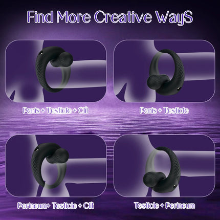 Vibrating Cock Ring Penis Ring for Men Ejaculation Delay Penis Perineum Stimulator Adult Goods Adult Goods Sex Toy for Men