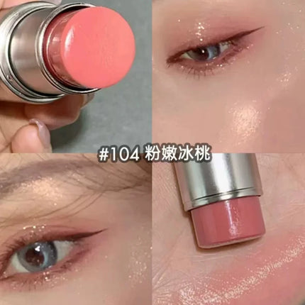 KAXIER High Gloss Stick Highlight Blush Water Light Shimmer Waterproof Sweatproof Face Contour Illuminator Brighten Rouge