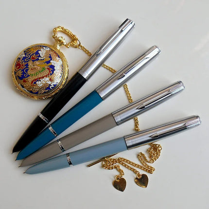 NEW Wingsung 601 Press Piston Fountain Pen Iridium EF/F Nib Steel Cap Vacumatic Resin Ink Pen School Stationery Office Supplies