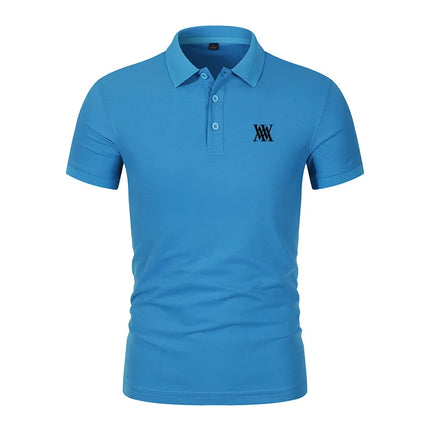 Men's anti-pilling polo shirt with flip collar, casual business fashion, slim fit polo shirt, new for summer 2026
