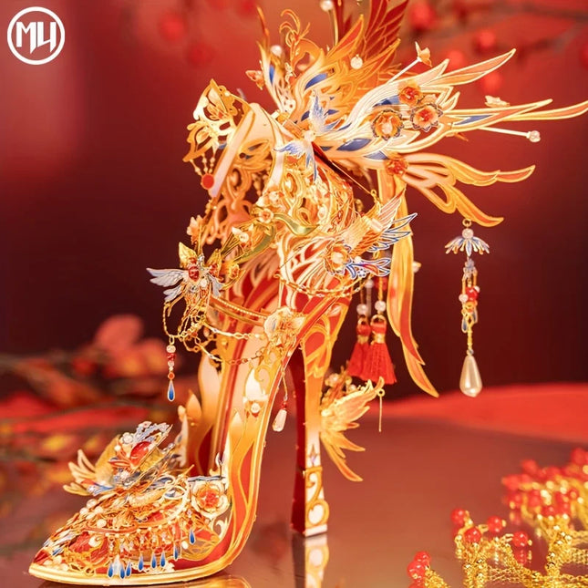MU Phoenix Shadow 3D Metal Jigsaw Puzzle, DIY Puzzle Toy, Desktop Office Decoration Stress-Relieving, Colorful Gift for Girlfriend