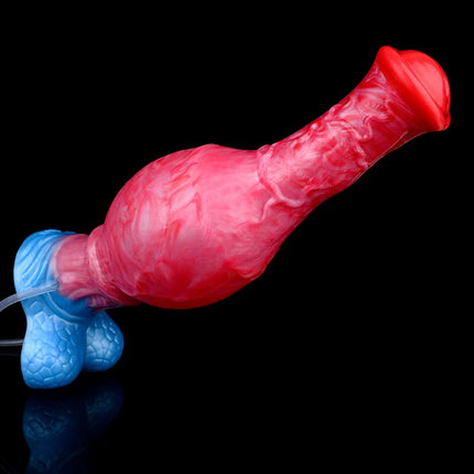 LEZEE Inflatable Dildo Adult Masturbator Silicone Squirting Dildos Horse Penis Vagina Stimulator Inflate Anal Plug Sex Toy Women
