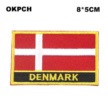 Dominican Rep. Flag Embroidery Patches Iron on Saw on Transfer patches Sewing Applications for Clothes in Home&Garden