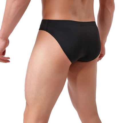 Men Sexy Underwear Man Long Penis Sheath Elephant Nose Briefs Ball Cock Pouch Underpants Ice Silk Panties Hombre Cueca