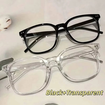 1/2/3 Pairs of Universal Fashion Glasses, Square-Framed Glasses, Fashionable Campus Style, Clear Black Frame, Back to School