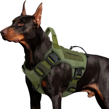 Adjustable No-Pull Tactical Dog Harness with Handle, Reflective Military Vest for Large Dogs, Labrador