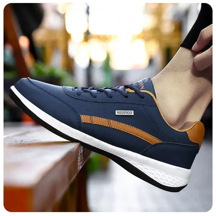 Men's Sneakers Sports Casual Shoes Leather Outdoor Men Walking Shoe Four Seasons Soft Bottom