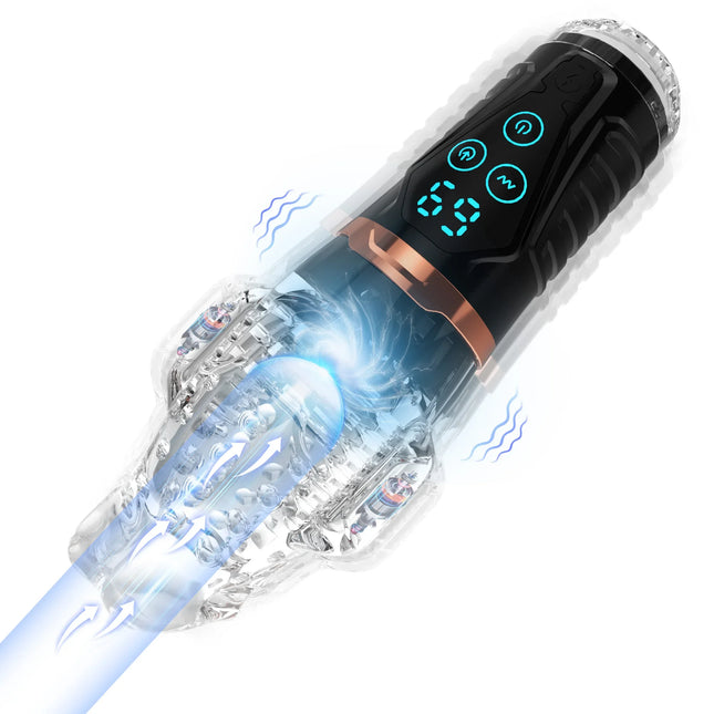 Automatic Vibrating Sucking Masturbator for Men Blowjob Sex Machine Male Masturbators Cup with 9 Suction Modes & 9 Vibrations