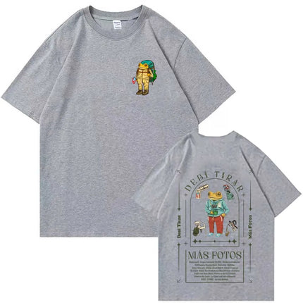 Debi Tirar Mas Fotos World Tour 2026 Bad Bunny Graphic T-Shirts Men Women Loose Casual Cotton Tees Street Hip Hop Oversized Tops