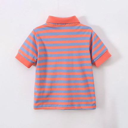 Summer boys striped polo shirt lapel short-sleeved T-shirt top boys and toddler cute Tee Polo Shirts Kids Clothing 1-9Y