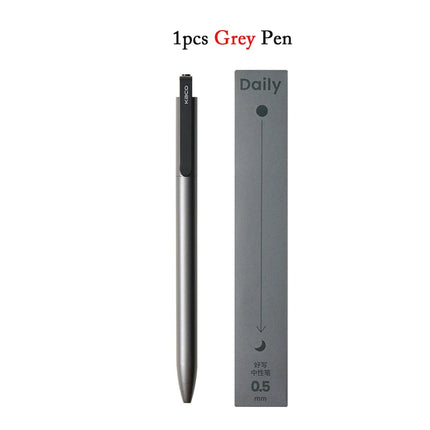 KACO Gel Pens Press Signature Pen Stationery Metal Pen Clip 0.5mm Black Ink Quicking Drying Large Capacity 800M Smooth Writing