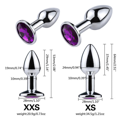 Metal Anal Plug Beginner To Expert 5 Size Butt Plug Dildos Adult Toys Tail Female/Male Prostate Massager Couples Adults Game