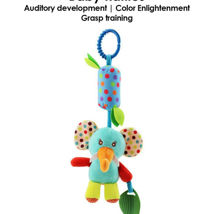 1pcs Baby Rattles Mobiles Cartoon Animal Bell Toy Newborn Baby Rattle Hanging Plush Lovely 0-24 Months Teether Toys Gift