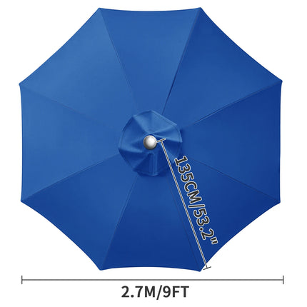 Waterproof Replacement Umbrella Cloth 2/3M Patio Parasol Cover UV-Anti Canopy Cover Replacement Parasol Cover for Balcony Garden