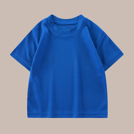 1pc Summer Quick Drying Boys Girls Tee Fashion Tops Children Short Sleeve T-shirts Child Loose Casual Solid T-shirt Baby Clothes